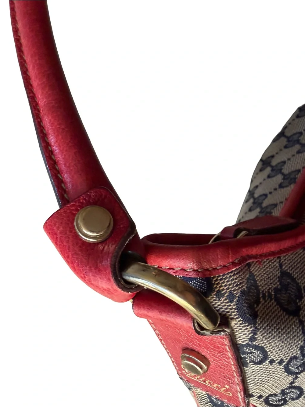 SOLD - Authentic Vintage Gucci Abbey Canvas D Ring Hobo COA included - Picture 8 of 16